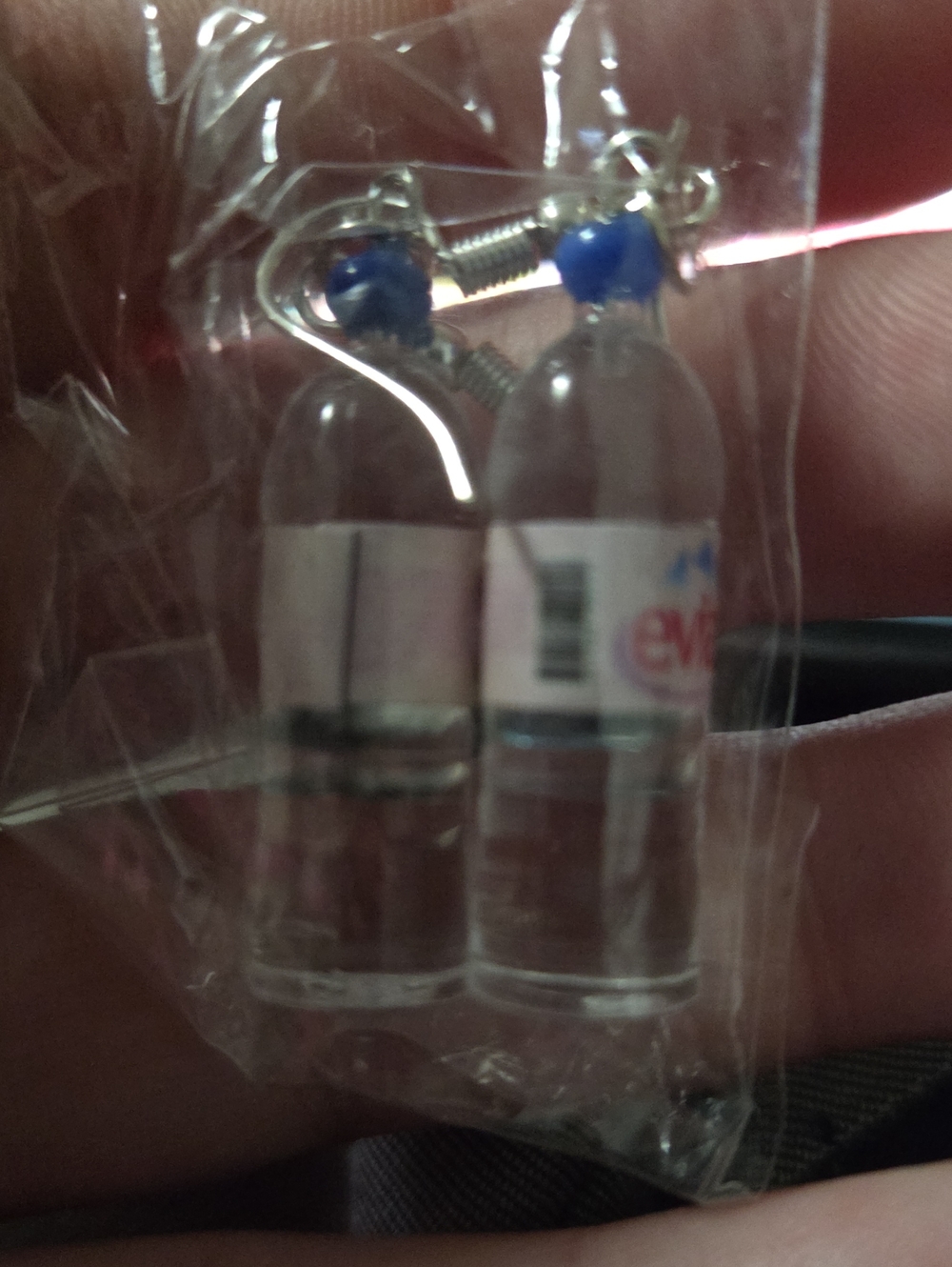 Mini Water Bottle Dangle Earrings NEW